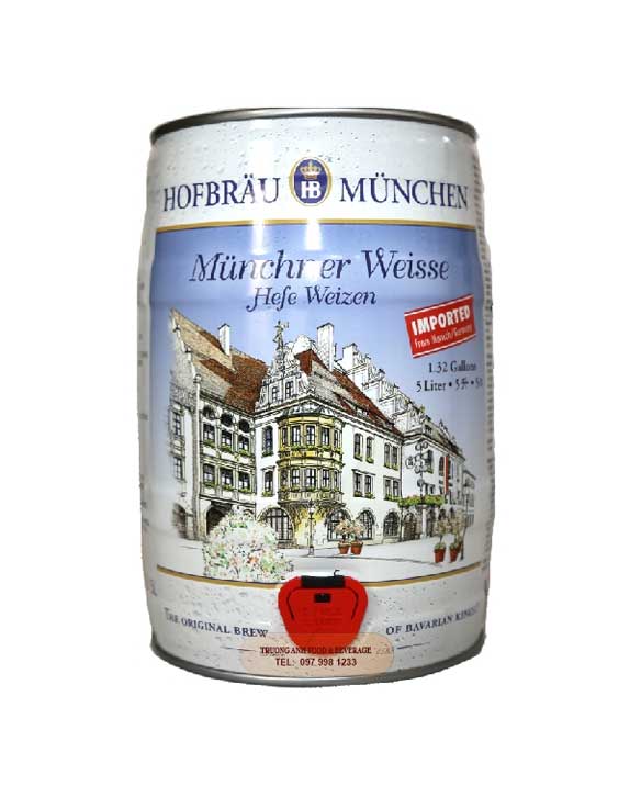 Bia Đức HB Munchen Weisse 5 lít (Bia lúa mỳ)